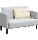 VidaXL Rugkussen Crème 80 x 50 cm Katoen Stof