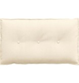 VidaXL Rugkussen Crème 80 x 50 cm Katoen Stof