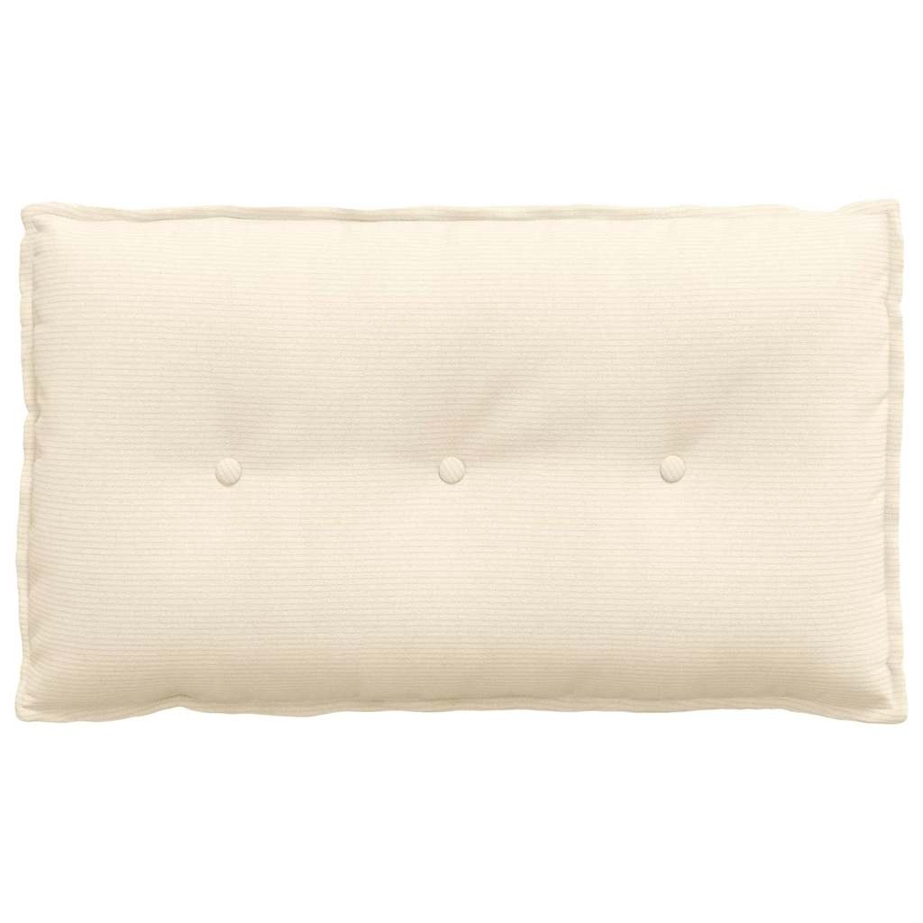 VidaXL Rugkussen Crème 80 x 50 cm Katoen Stof