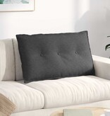 VidaXL Rugkussen Donkergrijs 80 x 50 cm Katoen Stof