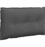 VidaXL Rugkussen Donkergrijs 80 x 50 cm Katoen Stof