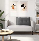 VidaXL Rugkussen Donkergrijs 80 x 50 cm Katoen Stof