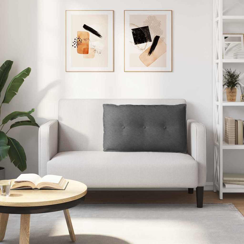 VidaXL Rugkussen Donkergrijs 80 x 50 cm Katoen Stof