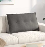 VidaXL Rugkussen Lichtgrijs 80 x 50 cm Katoen Stof