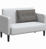 VidaXL Rugkussen Lichtgrijs 80 x 50 cm Katoen Stof