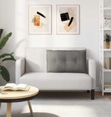 VidaXL Rugkussen Lichtgrijs 80 x 50 cm Katoen Stof