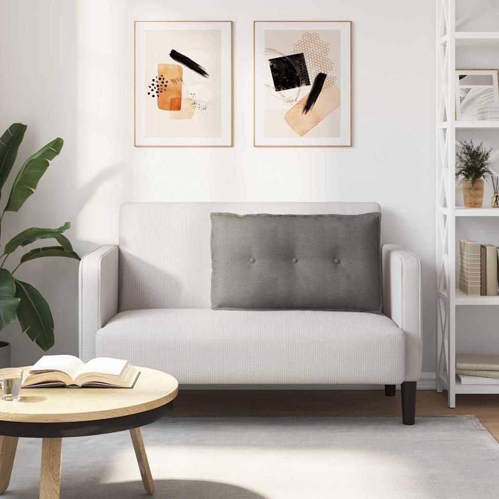 VidaXL Rugkussen Lichtgrijs 80 x 50 cm Katoen Stof