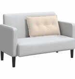 VidaXL Rugkussen Beige 80 x 50 cm Microvezel Stof