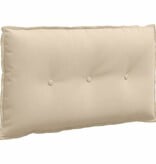 VidaXL Rugkussen Crème 80 x 50 cm Microvezel Stof