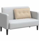 VidaXL Rugkussen Crème 80 x 50 cm Microvezel Stof