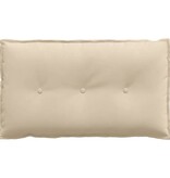 VidaXL Rugkussen Crème 80 x 50 cm Microvezel Stof