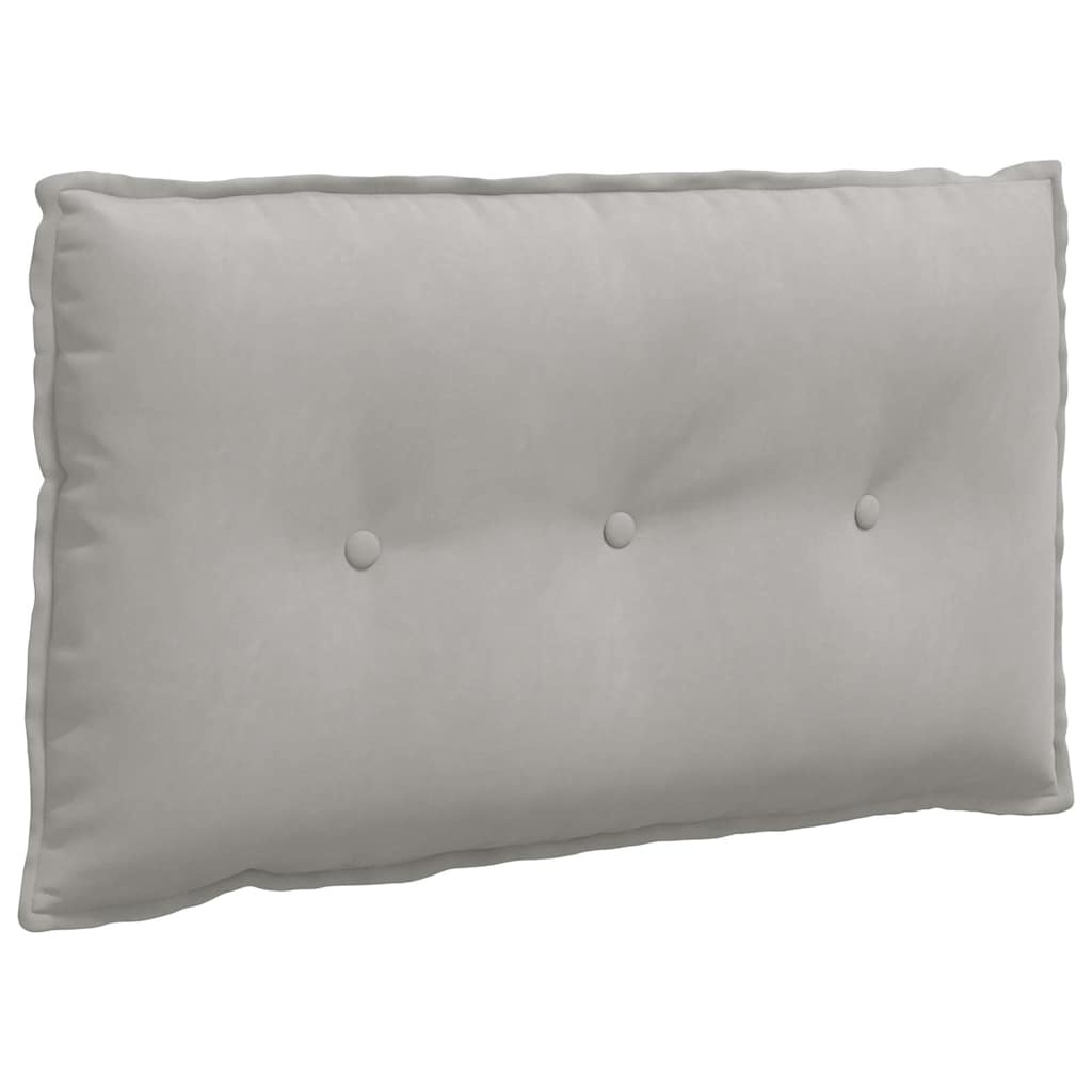 VidaXL Rugkussen Lichtgrijs 80 x 50 cm Microvezel Stof