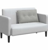 VidaXL Rugkussen Lichtgrijs 80 x 50 cm Microvezel Stof