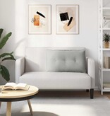 VidaXL Rugkussen Lichtgrijs 80 x 50 cm Microvezel Stof