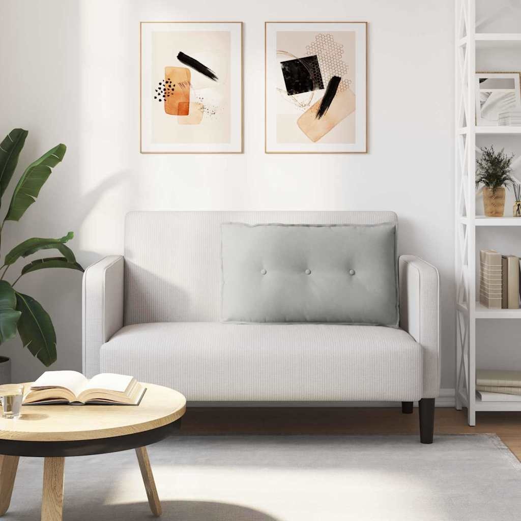 VidaXL Rugkussen Lichtgrijs 80 x 50 cm Microvezel Stof