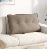 VidaXL Rugkussen Taupe 80 x 50 cm Microvezel Stof