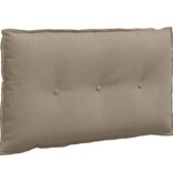 VidaXL Rugkussen Taupe 80 x 50 cm Microvezel Stof