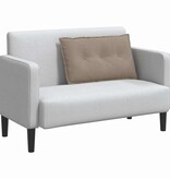 VidaXL Rugkussen Taupe 80 x 50 cm Microvezel Stof