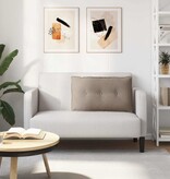 VidaXL Rugkussen Taupe 80 x 50 cm Microvezel Stof