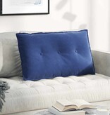 VidaXL Rugkussen Politieblauw 80 x 50 cm Katoen Stof