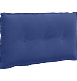 VidaXL Rugkussen Politieblauw 80 x 50 cm Katoen Stof