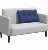 VidaXL Rugkussen Politieblauw 80 x 50 cm Katoen Stof