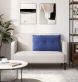 VidaXL Rugkussen Politieblauw 80 x 50 cm Katoen Stof