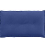 VidaXL Rugkussen Politieblauw 80 x 50 cm Katoen Stof
