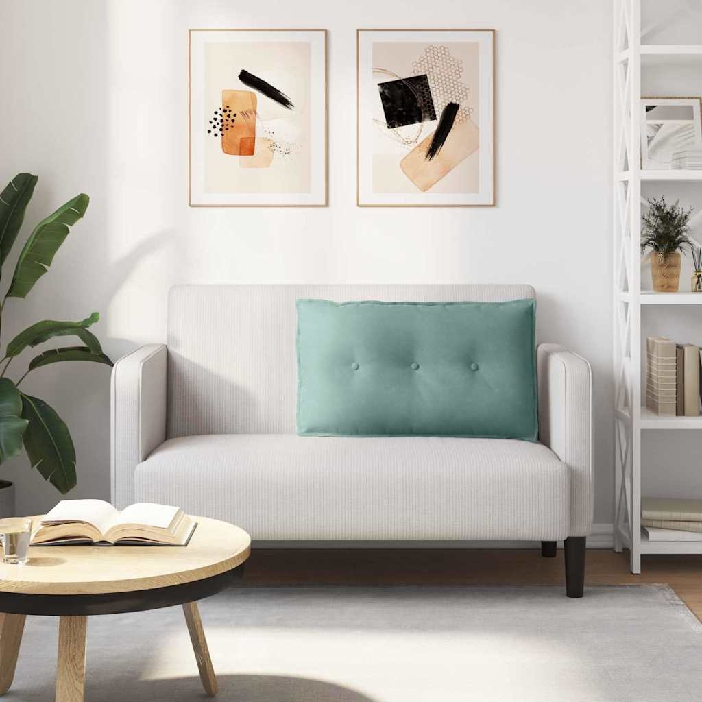 VidaXL Rugkussen Zeegroen 80 x 50 cm Katoen Stof