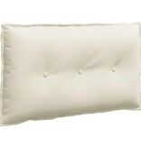 VidaXL Rugkussen Crème 80 x 50 cm Katoen Stof