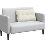 VidaXL Rugkussen Crème 80 x 50 cm Katoen Stof