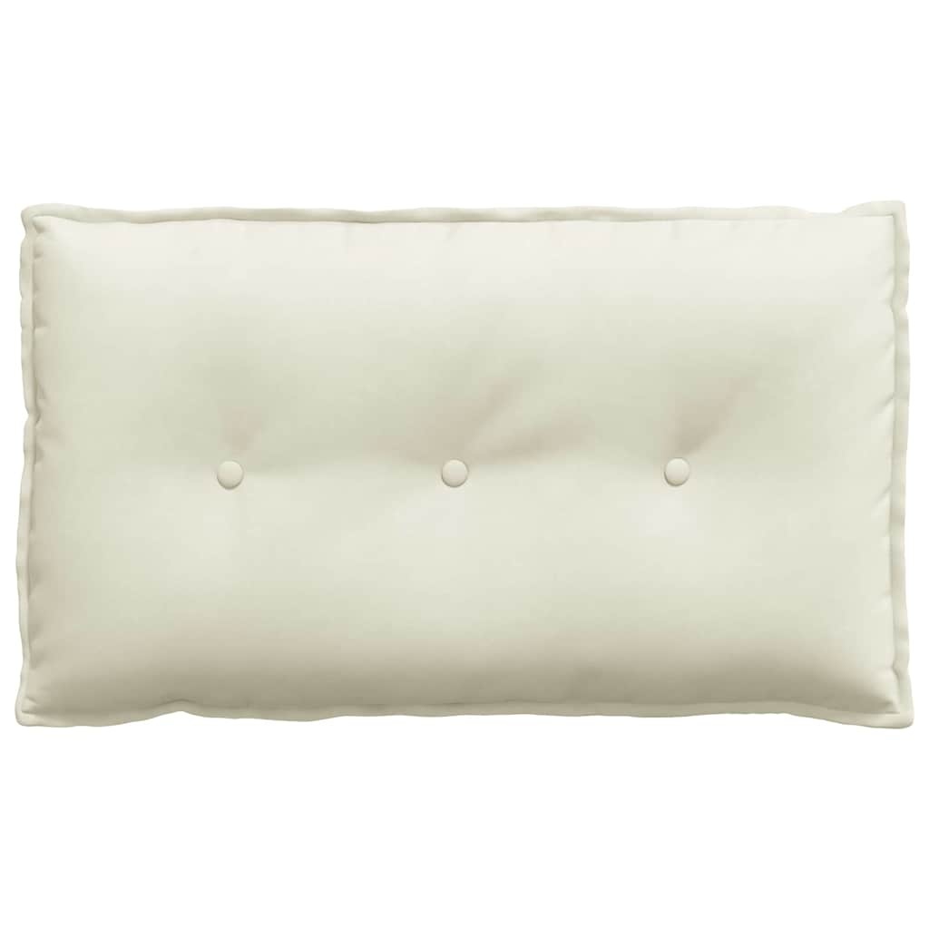VidaXL Rugkussen Crème 80 x 50 cm Katoen Stof