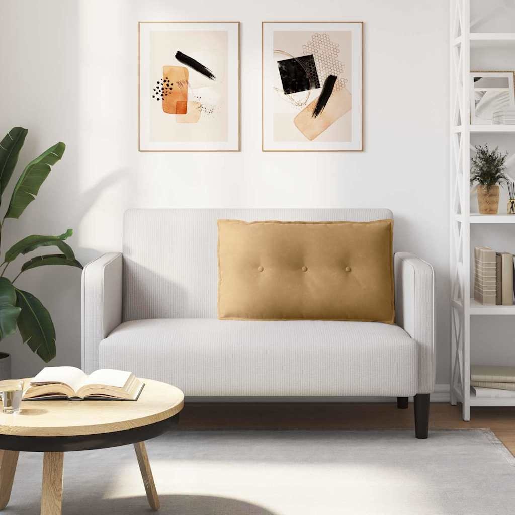 VidaXL Rugkussen Bruin 80 x 50 cm Katoen Stof