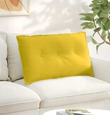 VidaXL Rugkussen Geel 80 x 50 cm Katoen Stof