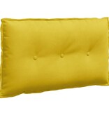 VidaXL Rugkussen Geel 80 x 50 cm Katoen Stof