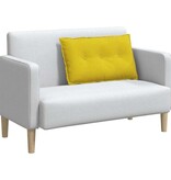 VidaXL Rugkussen Geel 80 x 50 cm Katoen Stof