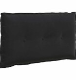 VidaXL Rugkussen Zwart 80 x 50 cm Katoen Stof