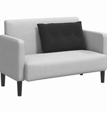 VidaXL Rugkussen Zwart 80 x 50 cm Katoen Stof