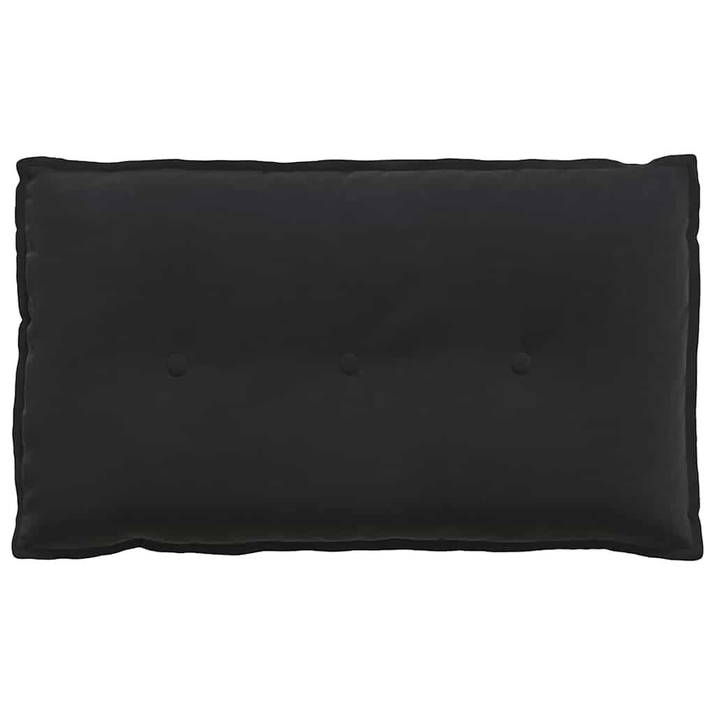 VidaXL Rugkussen Zwart 80 x 50 cm Katoen Stof