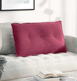 VidaXL Rugkussen Wijnrood 80 x 50 cm Katoen Stof