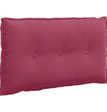 VidaXL Rugkussen Wijnrood 80 x 50 cm Katoen Stof