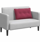 VidaXL Rugkussen Wijnrood 80 x 50 cm Katoen Stof