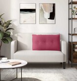 VidaXL Rugkussen Wijnrood 80 x 50 cm Katoen Stof