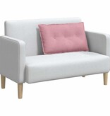 VidaXL Rugkussen Roze 80 x 50 cm Katoen Stof