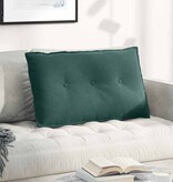 VidaXL Rugkussen Donkergroen 80 x 50 cm Katoen Stof