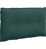 VidaXL Rugkussen Donkergroen 80 x 50 cm Katoen Stof