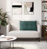 VidaXL Rugkussen Donkergroen 80 x 50 cm Katoen Stof