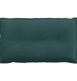 VidaXL Rugkussen Donkergroen 80 x 50 cm Katoen Stof
