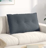 VidaXL Rugkussen Donkergrijs 80 x 50 cm Katoen Stof