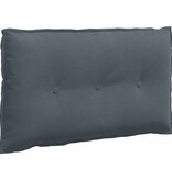 VidaXL Rugkussen Donkergrijs 80 x 50 cm Katoen Stof